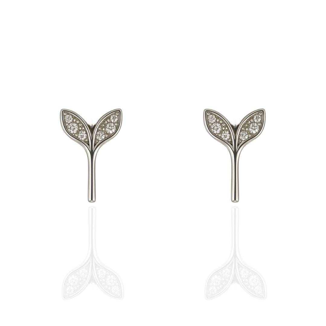 Sterling Silver Antler Glow Studs