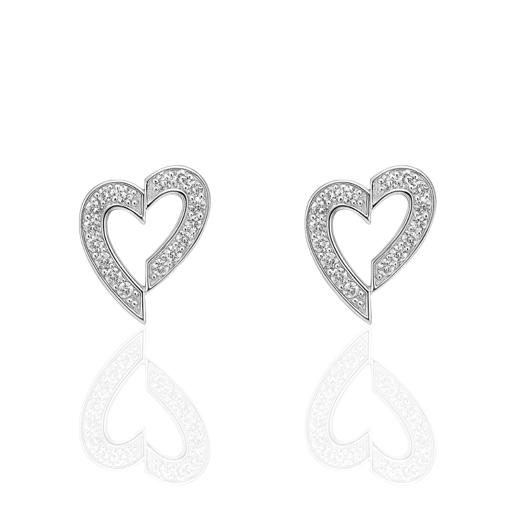 Sterling Silver Love Knots Charm Studs