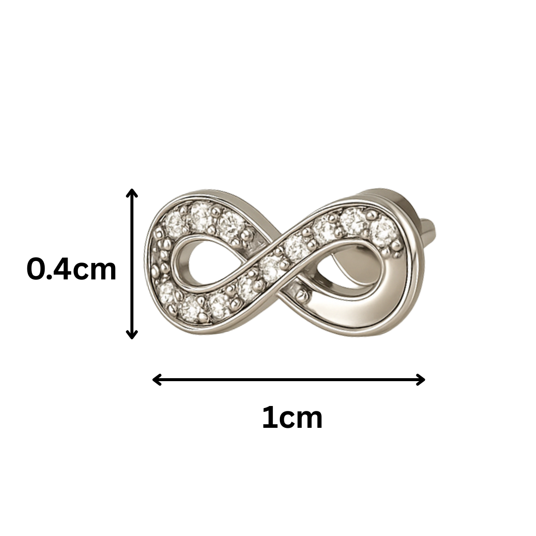 Sterling Silver Elegant Infinity Studs