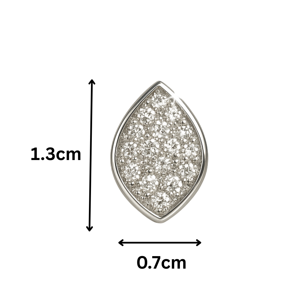 Sterling Silver Chic Marquise-shaped Studs