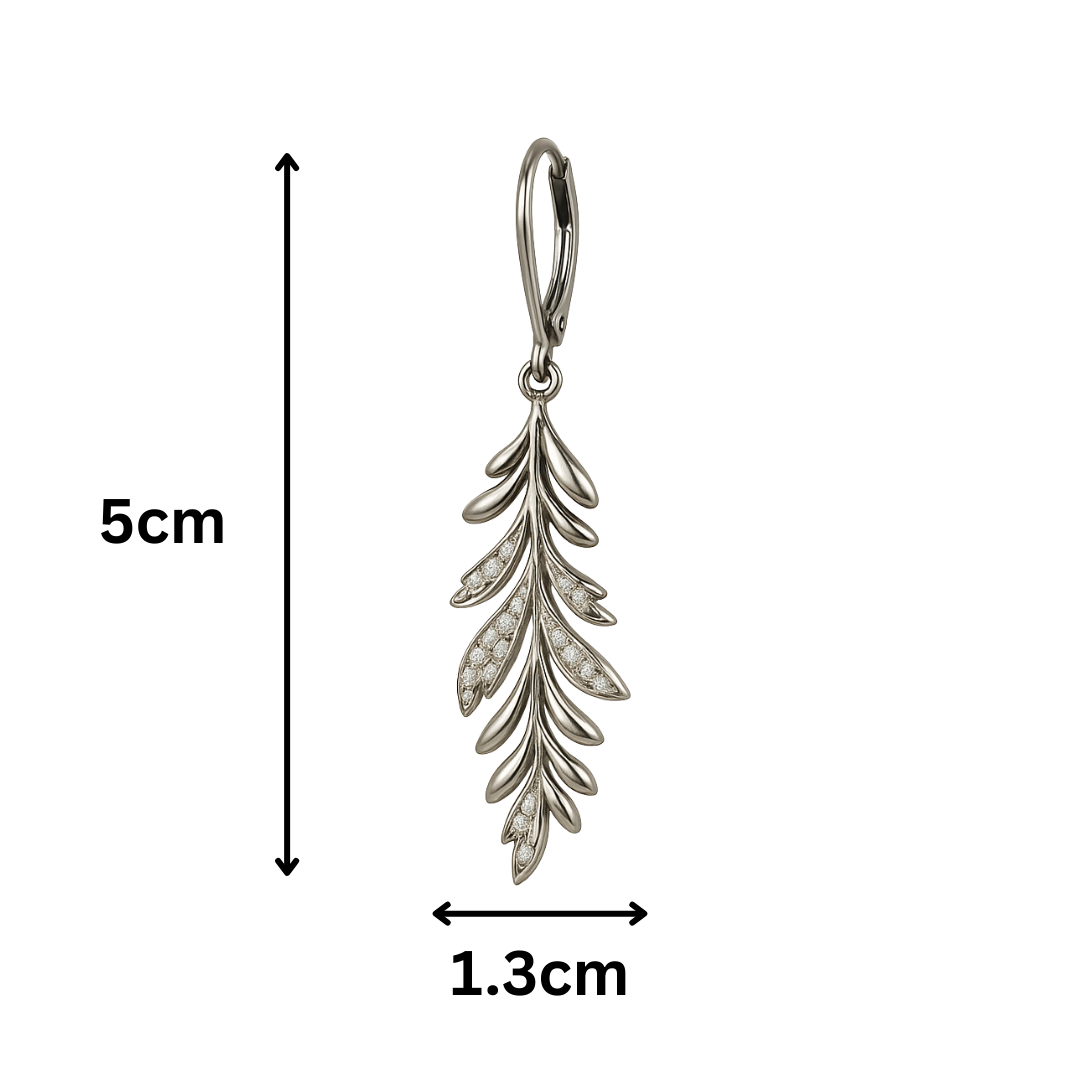 Sterling Silver Lunar Leaf Danglings