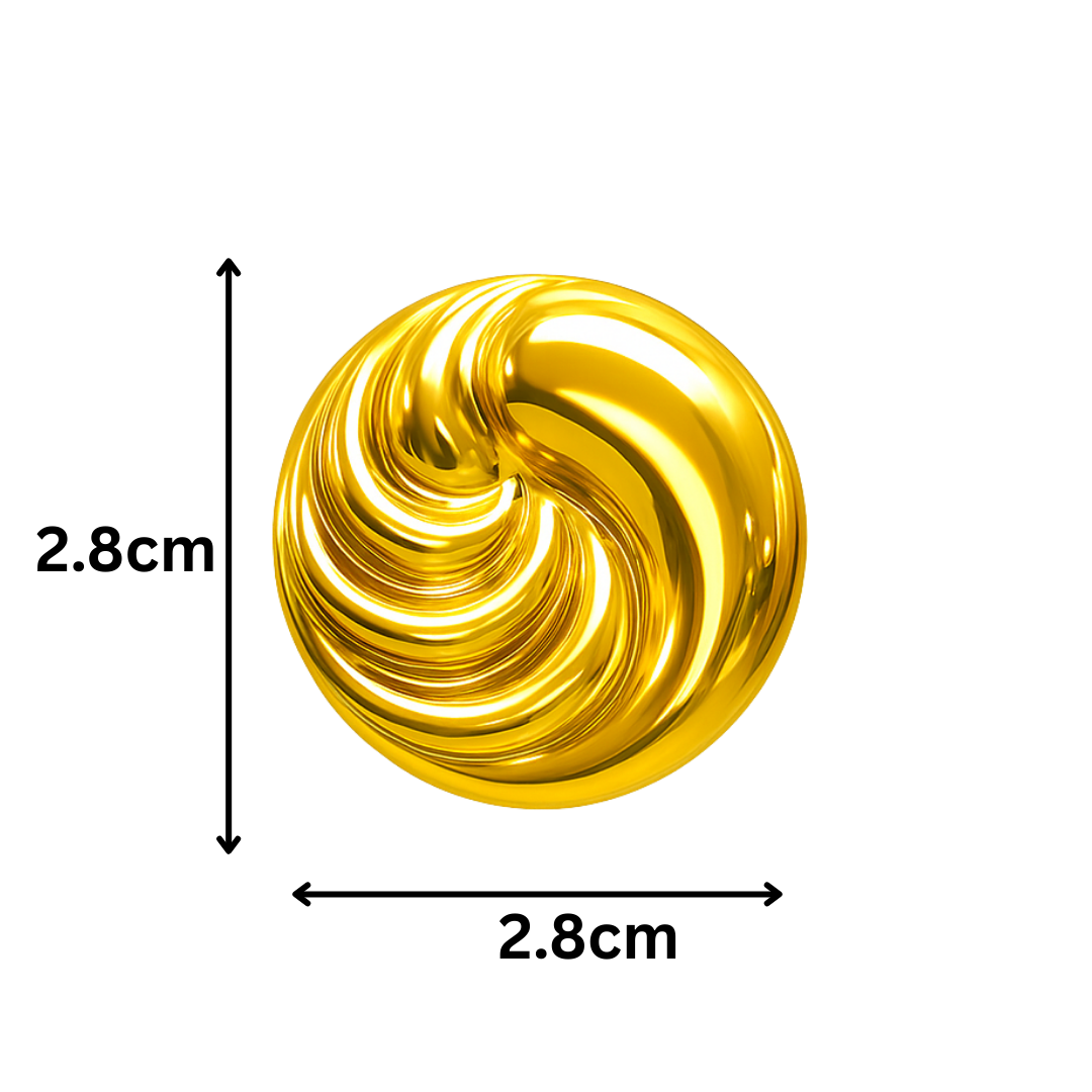 Round Swirl Stud Earrings