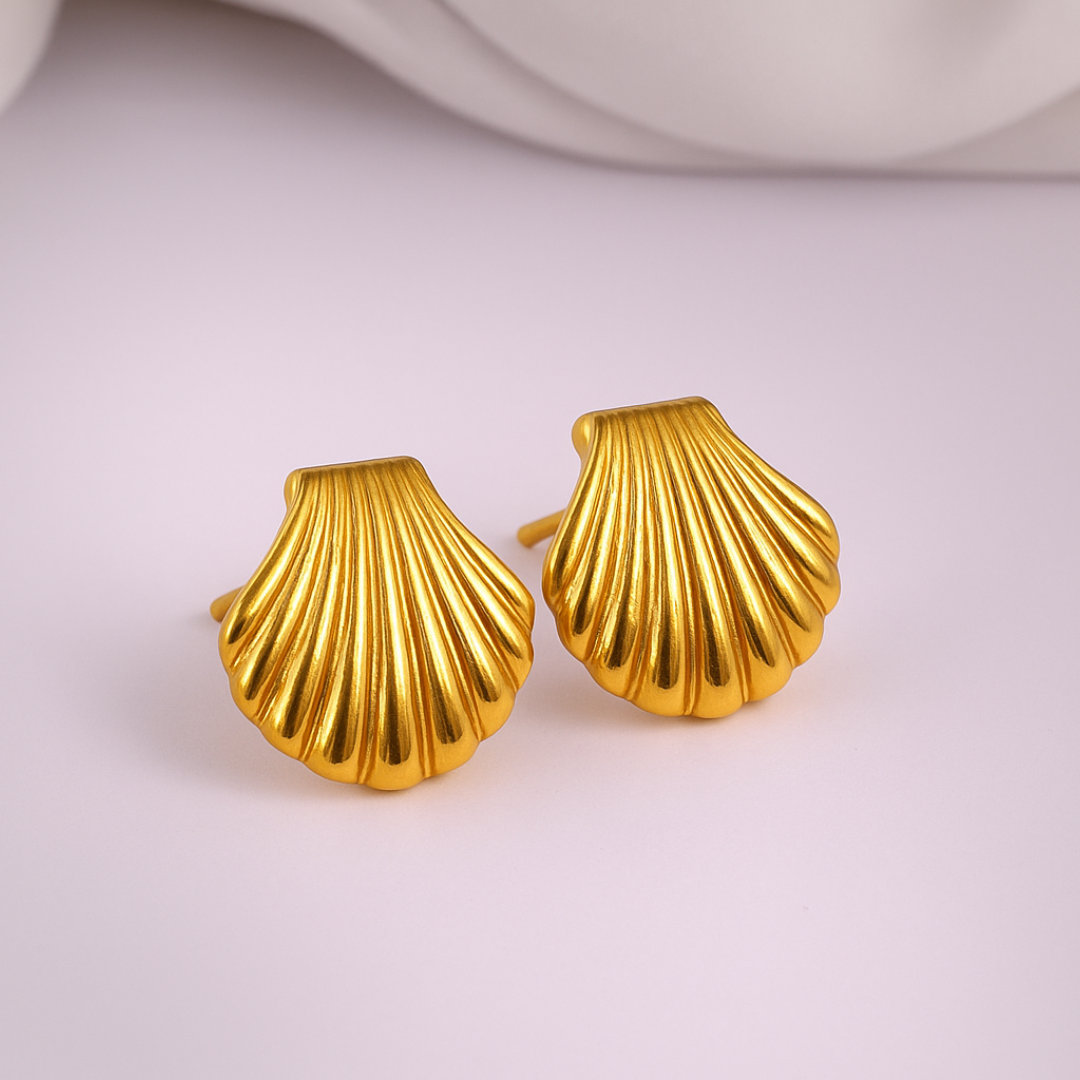 Seashell Flavored Stud Earrings
