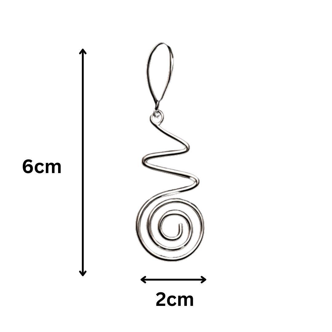 Sterling Silver Spiral Zest Earrings