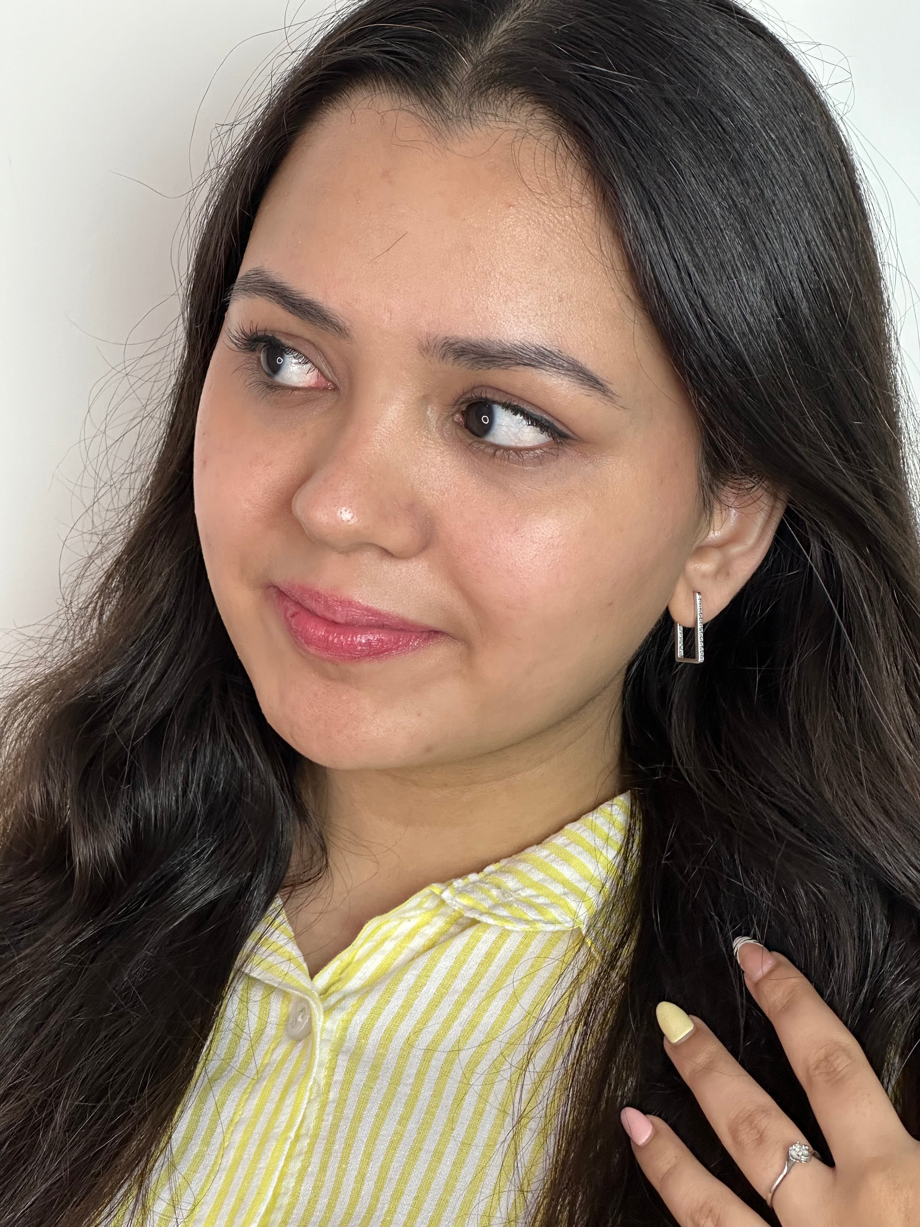 Sterling Silver Rectangle Earrings