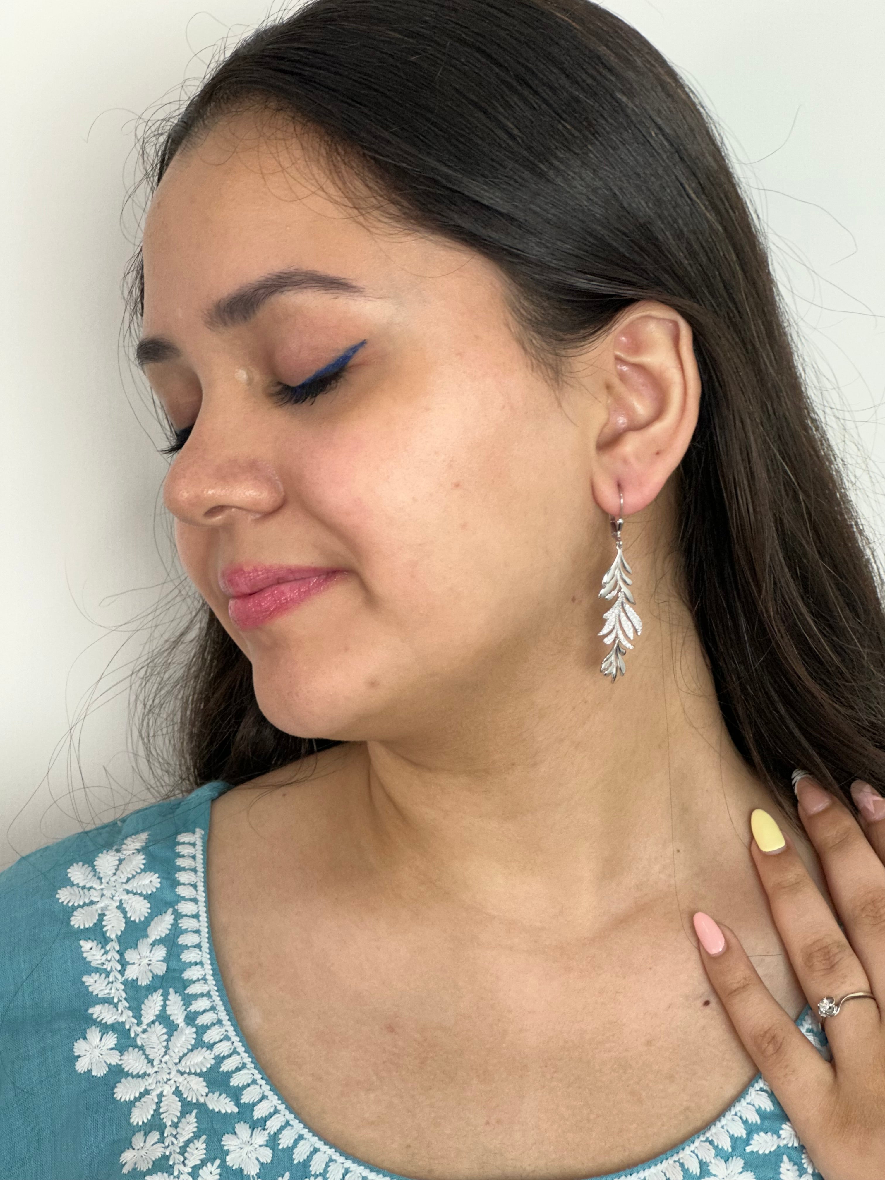 Sterling Silver Lunar Leaf Danglings